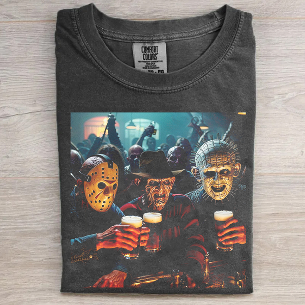 Vintage Horror Movie Characters T-Shirt