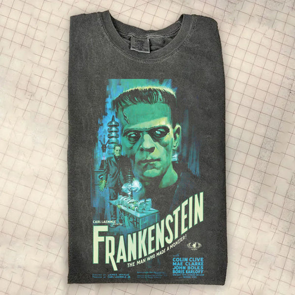 Retro Frankenstein 90s Horror Movies T-shirt