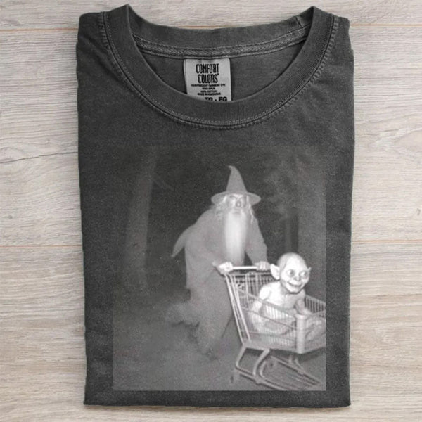 Gandalf Pushing Gollum in shopping cart shirt