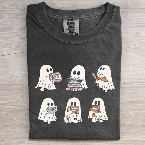 Vintage Ghost Reading T-shirt