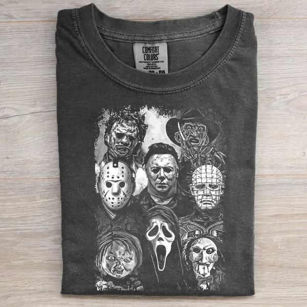 Vintage Horror Movie Characters T-Shirt